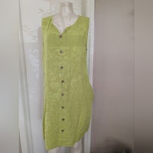 Terzo Millennio 100% Linen Sleeveless Lagenlook Dress.
